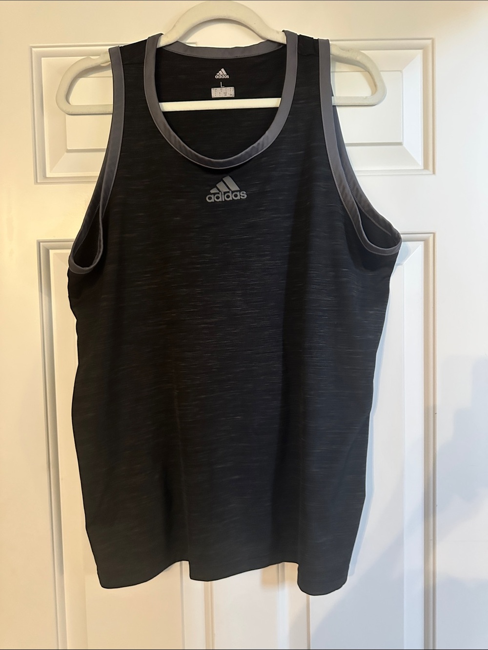 adidas Black Tank Top with Gray Trim